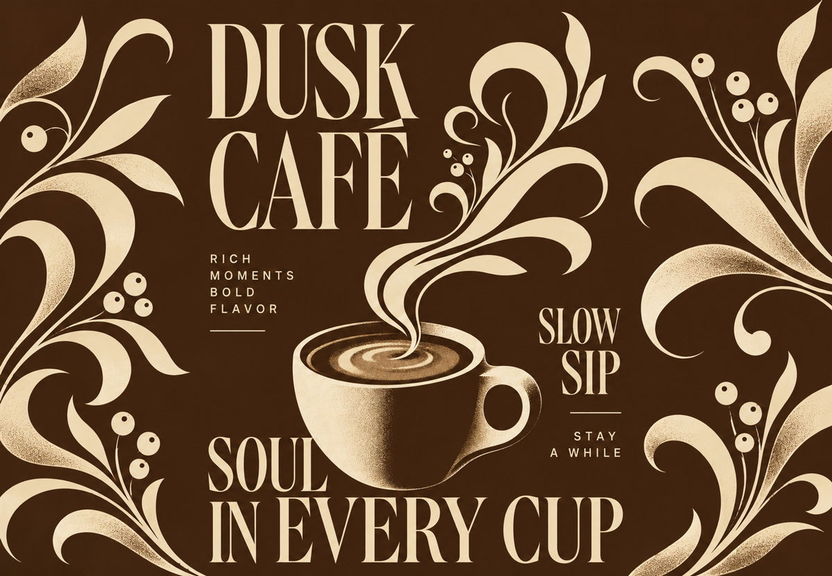 Dusk Café, soul in every cup (Horizontal)