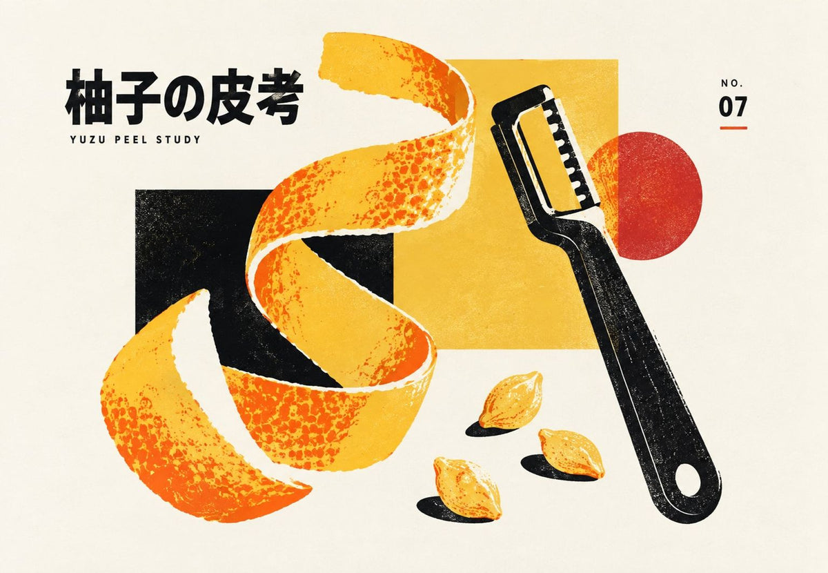 Écorce de yuzu en spirale