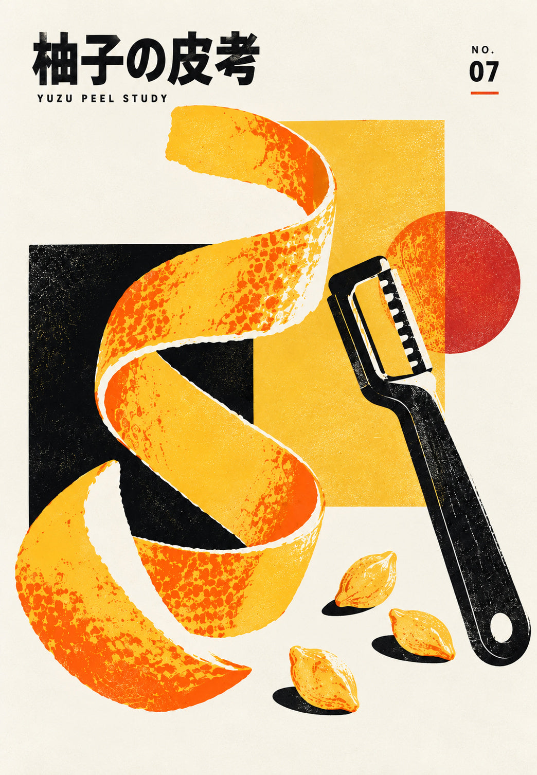 Buccia di yuzu a spirale