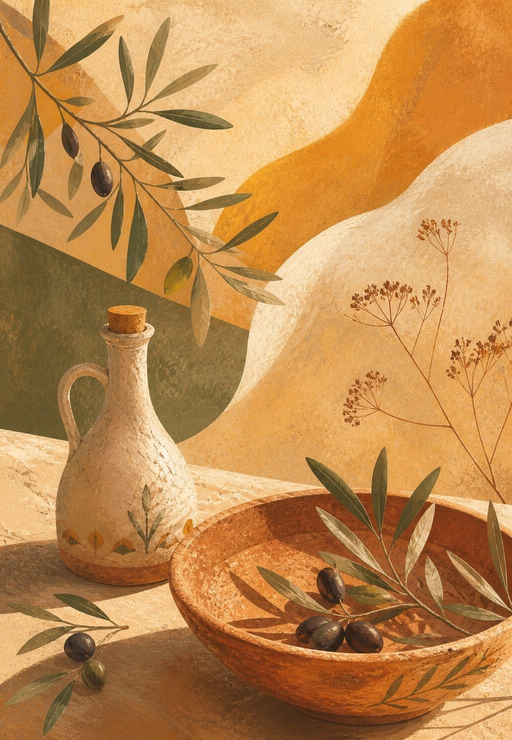 The Oil Jug and the Black Olives