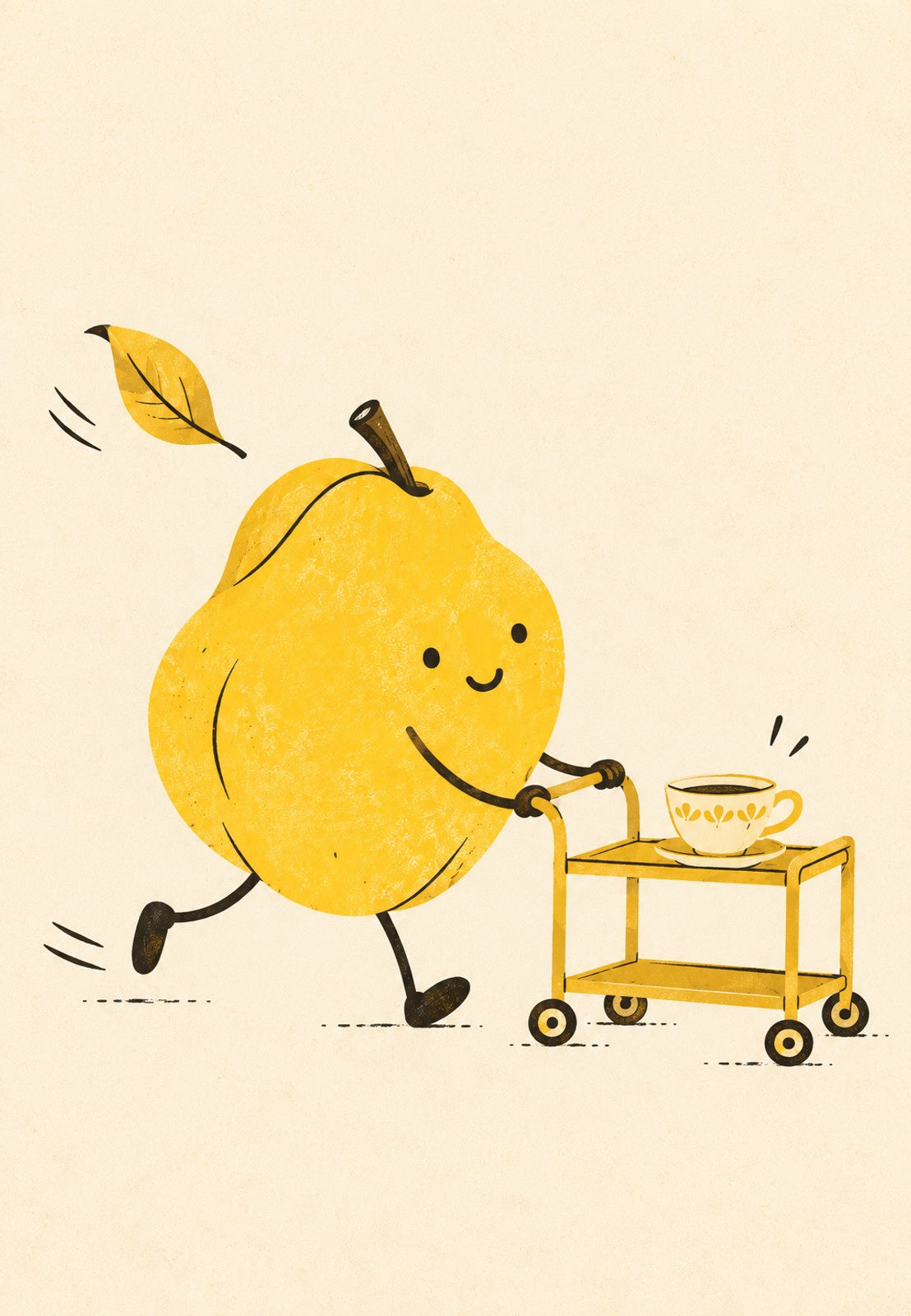 The Smiling Fruit and Its Tea Cart