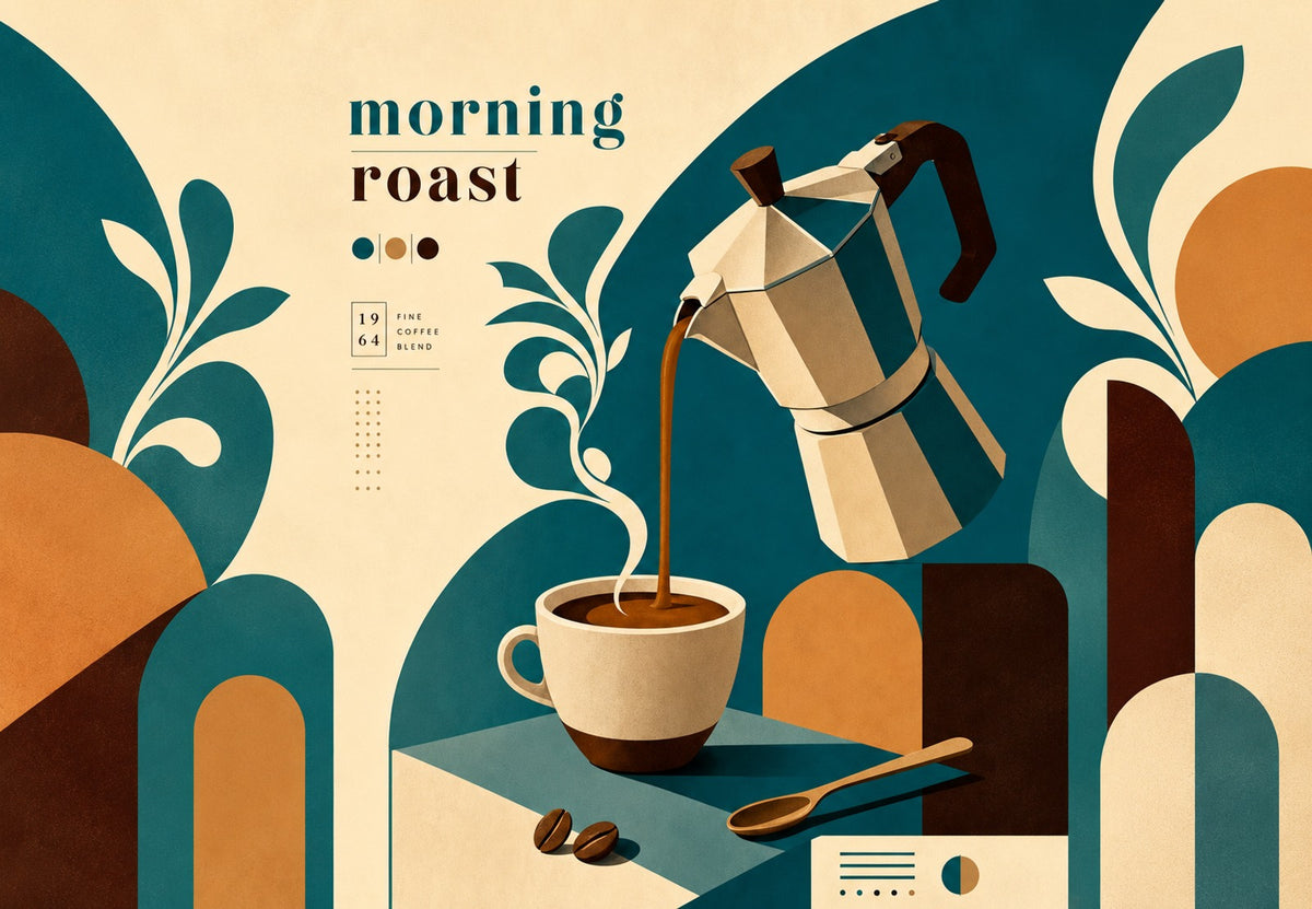 Morning Roast, Espressokanne (Querformat)