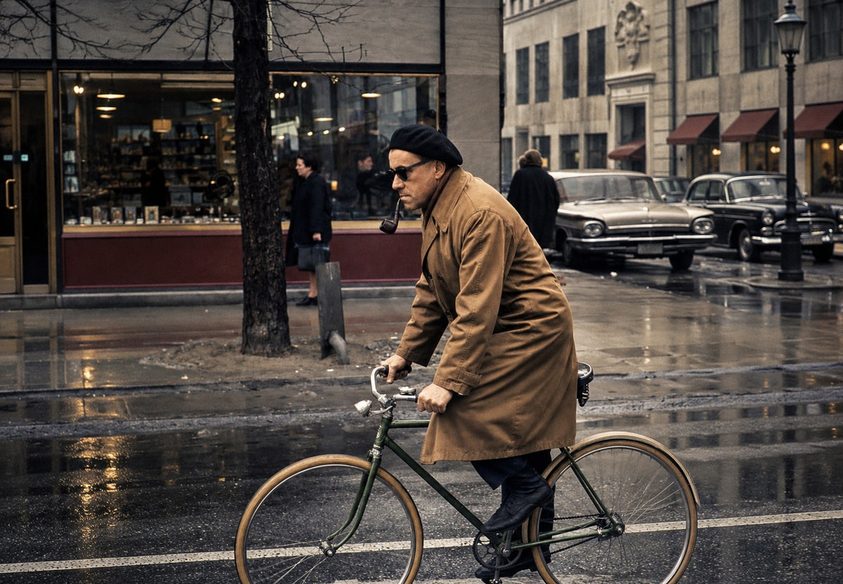 Il ciclista con la pipa (Orizzontale)