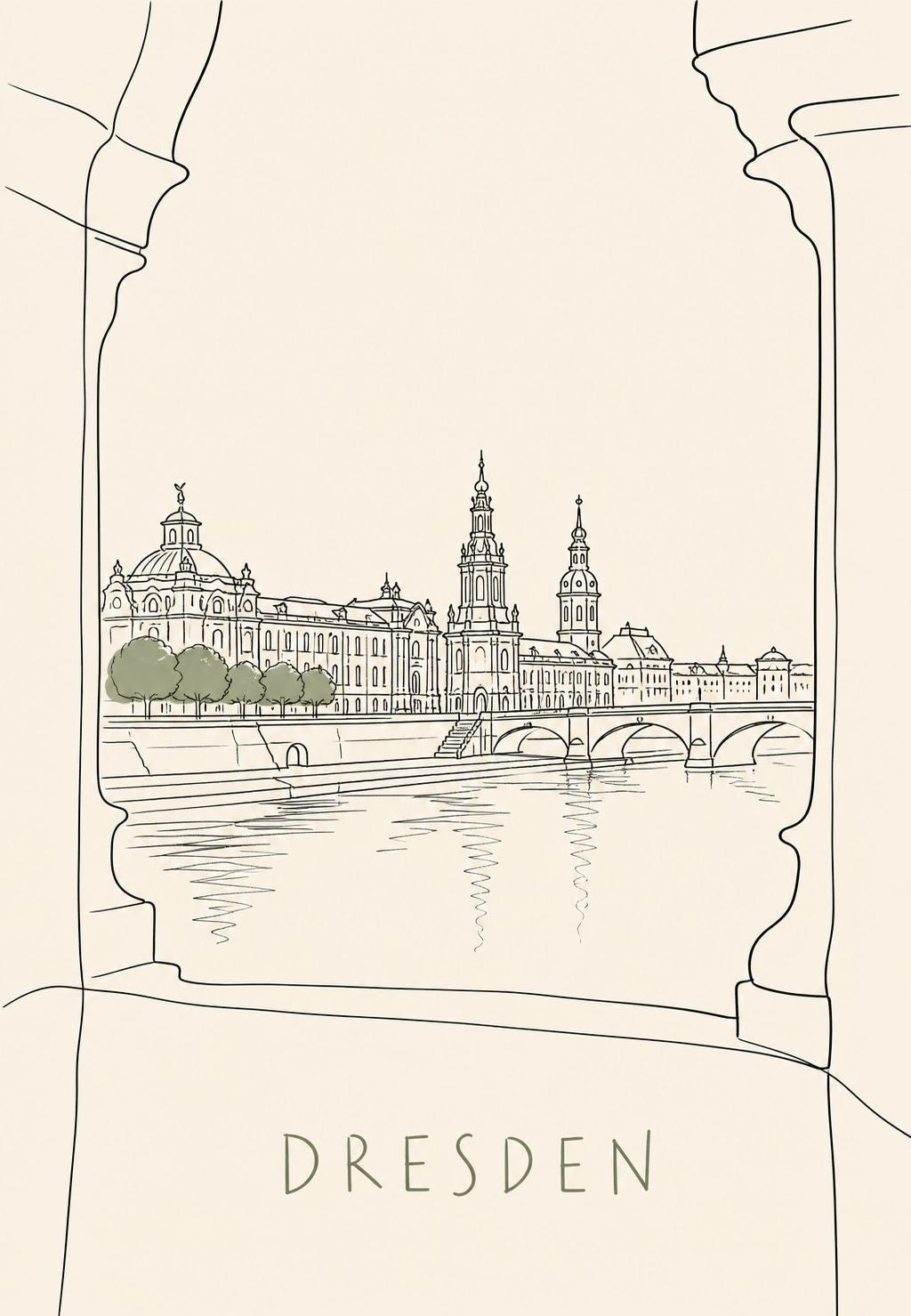 Dresden - A linha contínua sobre o Elba