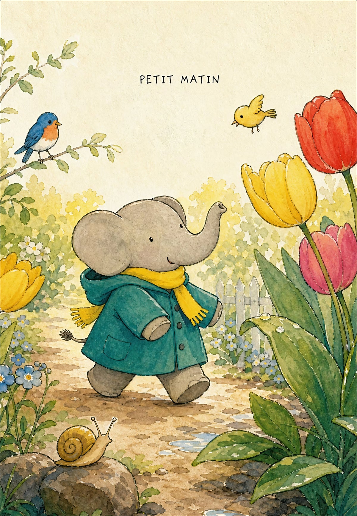 Elephant at daybreak