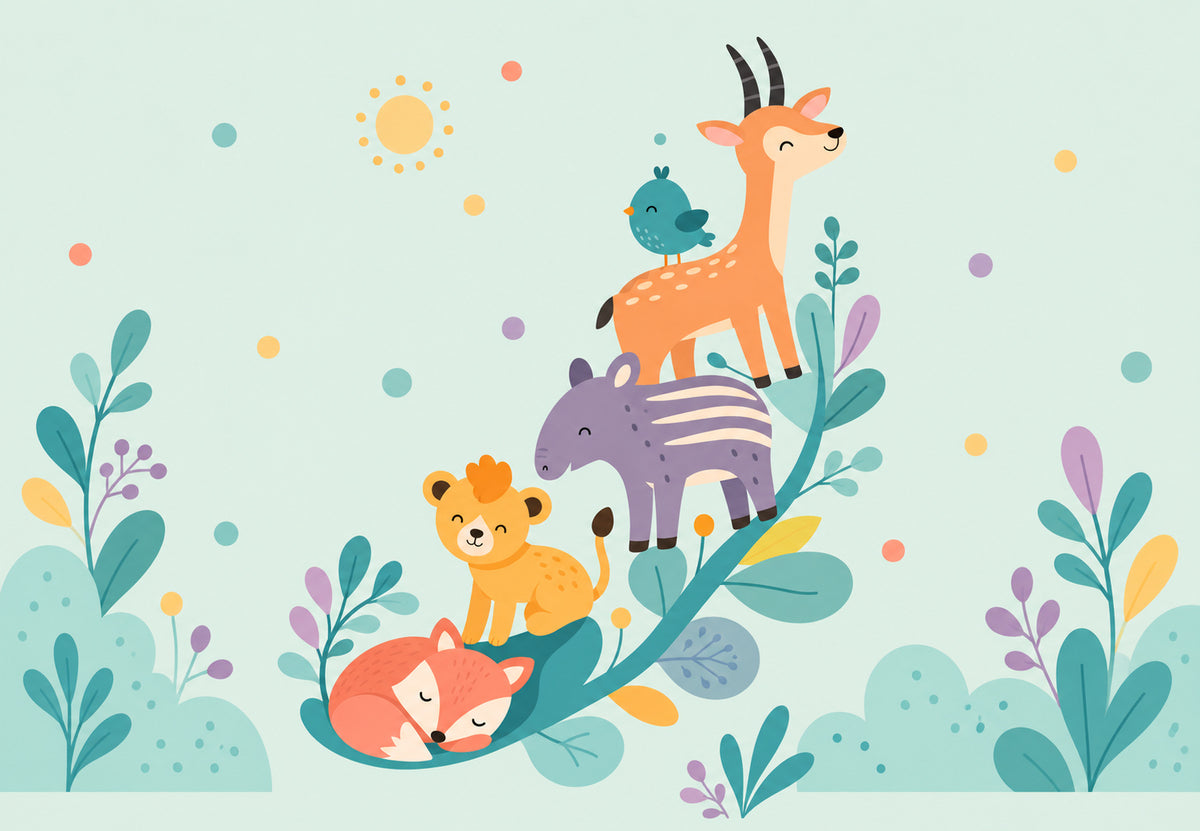 Stacked animals under the sun (Landscape)