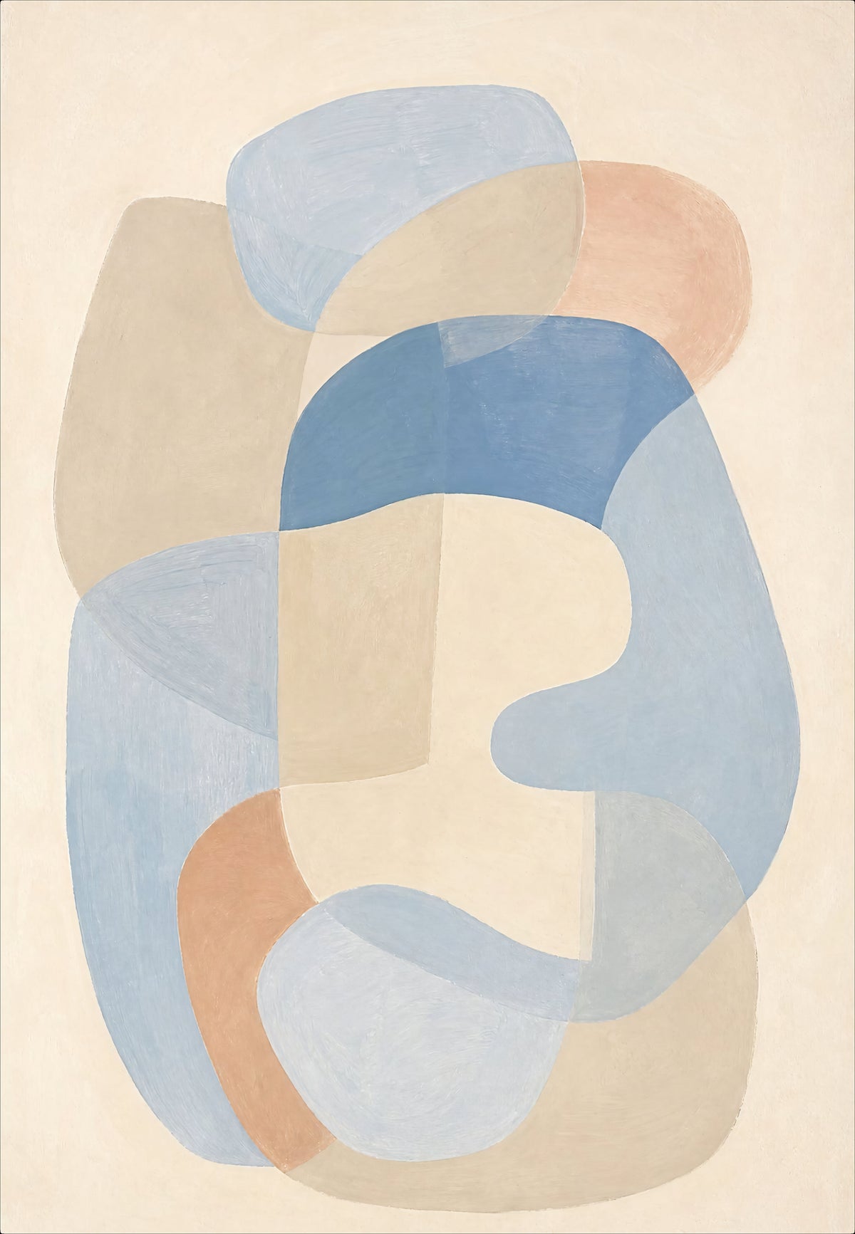 Équilibre de formes bleues