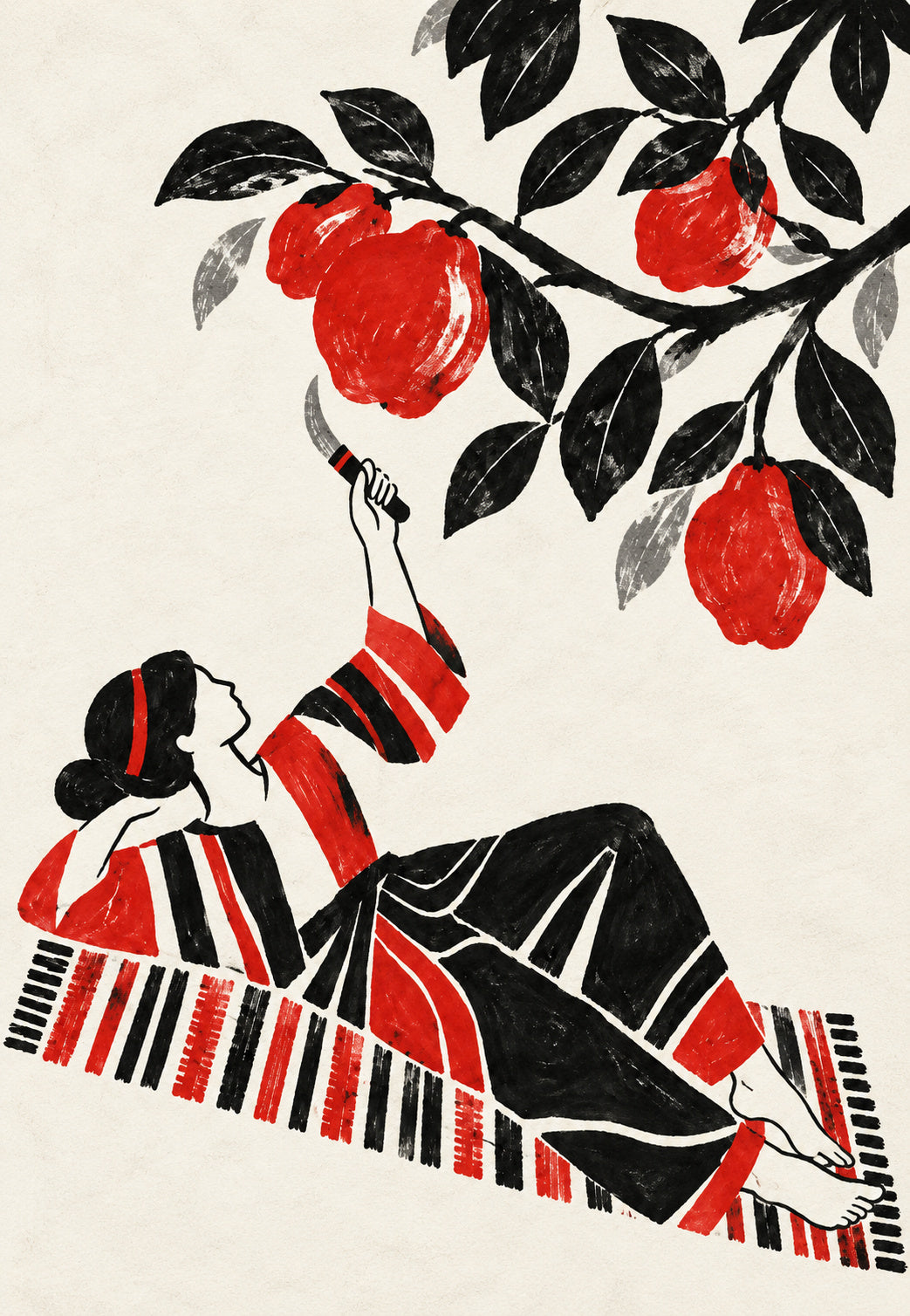 The Fruit Picker Under the Branches