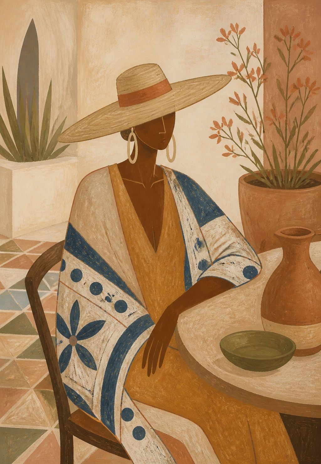 The Lady in the Straw Hat