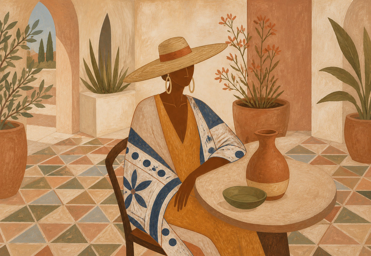 The Lady in the Straw Hat (Landscape)