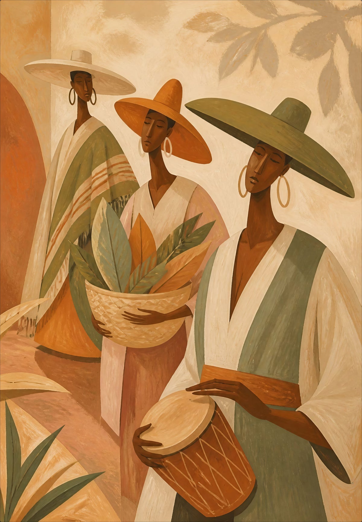 The Procession of Three Hats