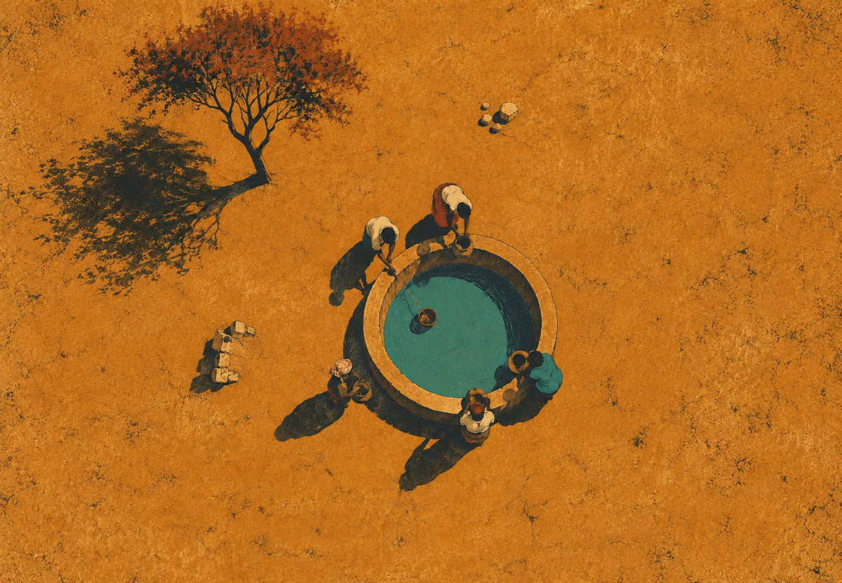 The Well Seen from the Sky (Landscape)