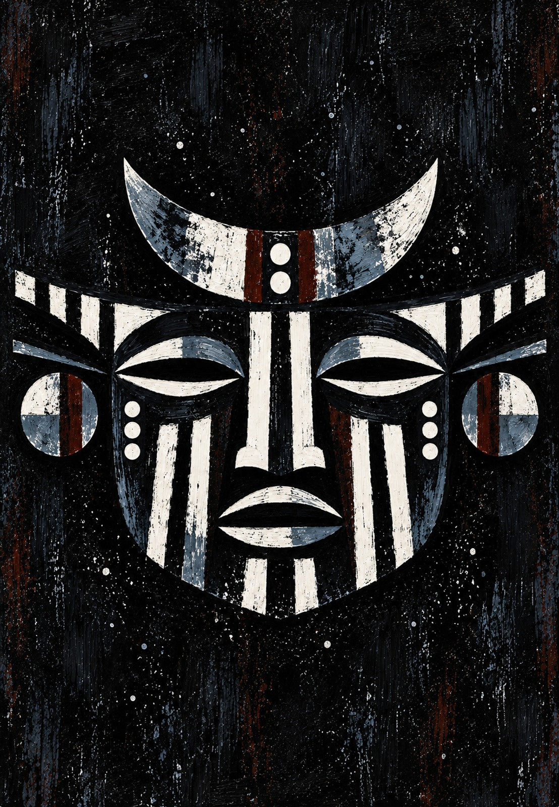 Mask with a Crescent Moon