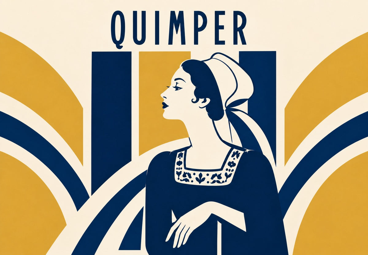 Die bestickte Haube von Quimper (Querformat)