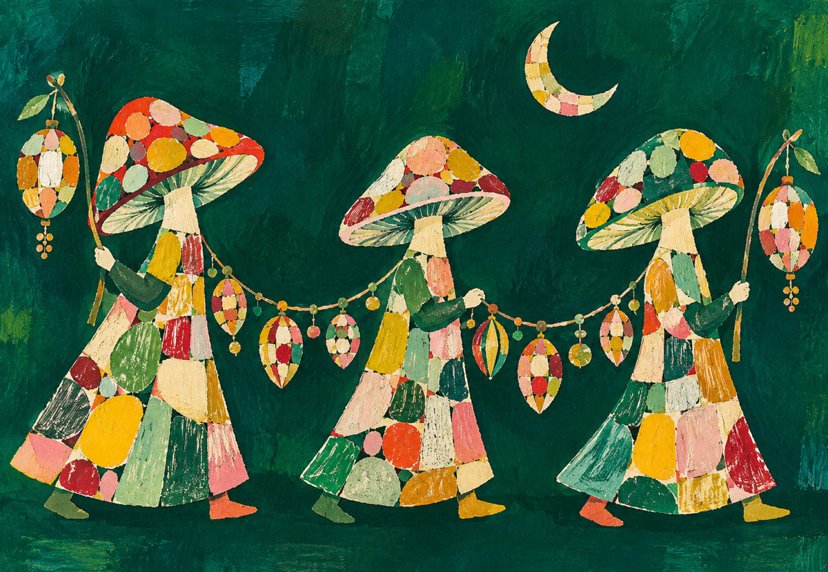 The Mushroom Lantern Procession (Landscape)