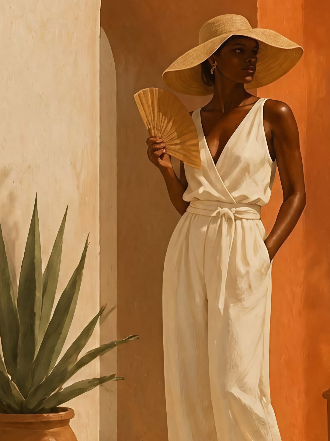 Detail a taille reelle du tirage, affiche femmes l heure chaude au bord du bassin