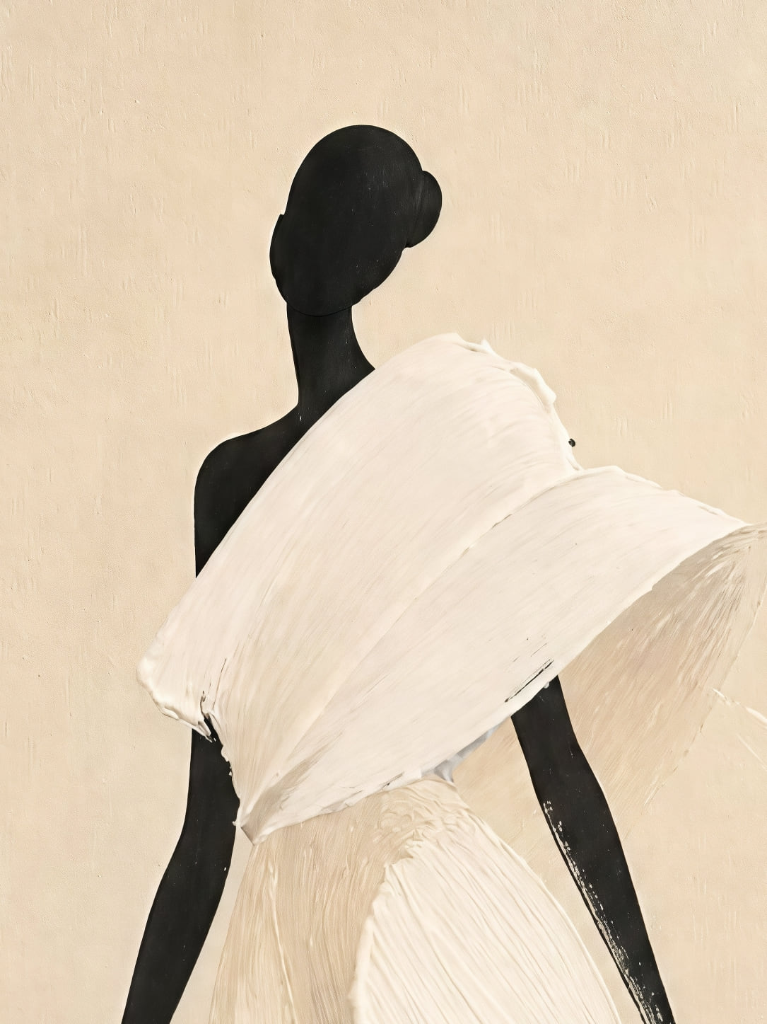 Detail a taille reelle du tirage, affiche femmes la robe qui prend le vent