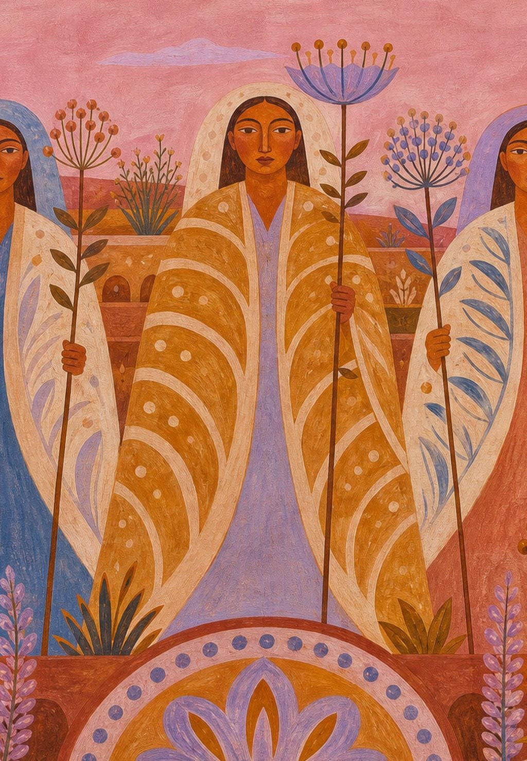 Les figures aux fleurs
