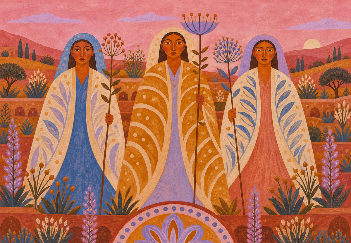 Les figures aux fleurs (Paysage)