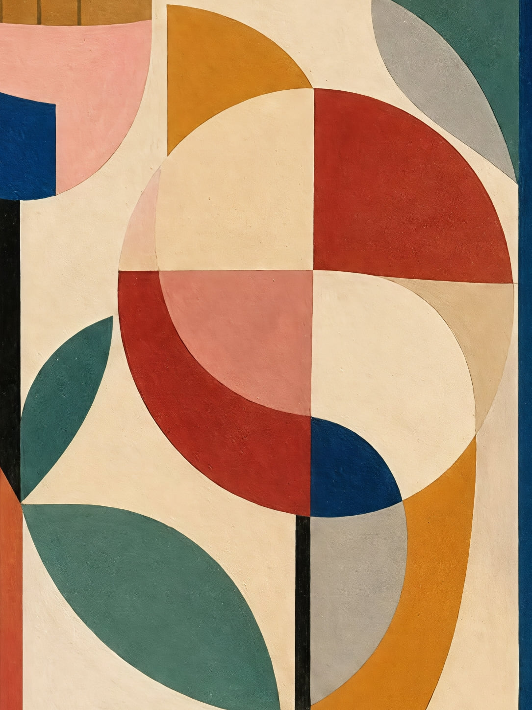 Detail a taille reelle du tirage, affiche fleurs le parterre de cercles