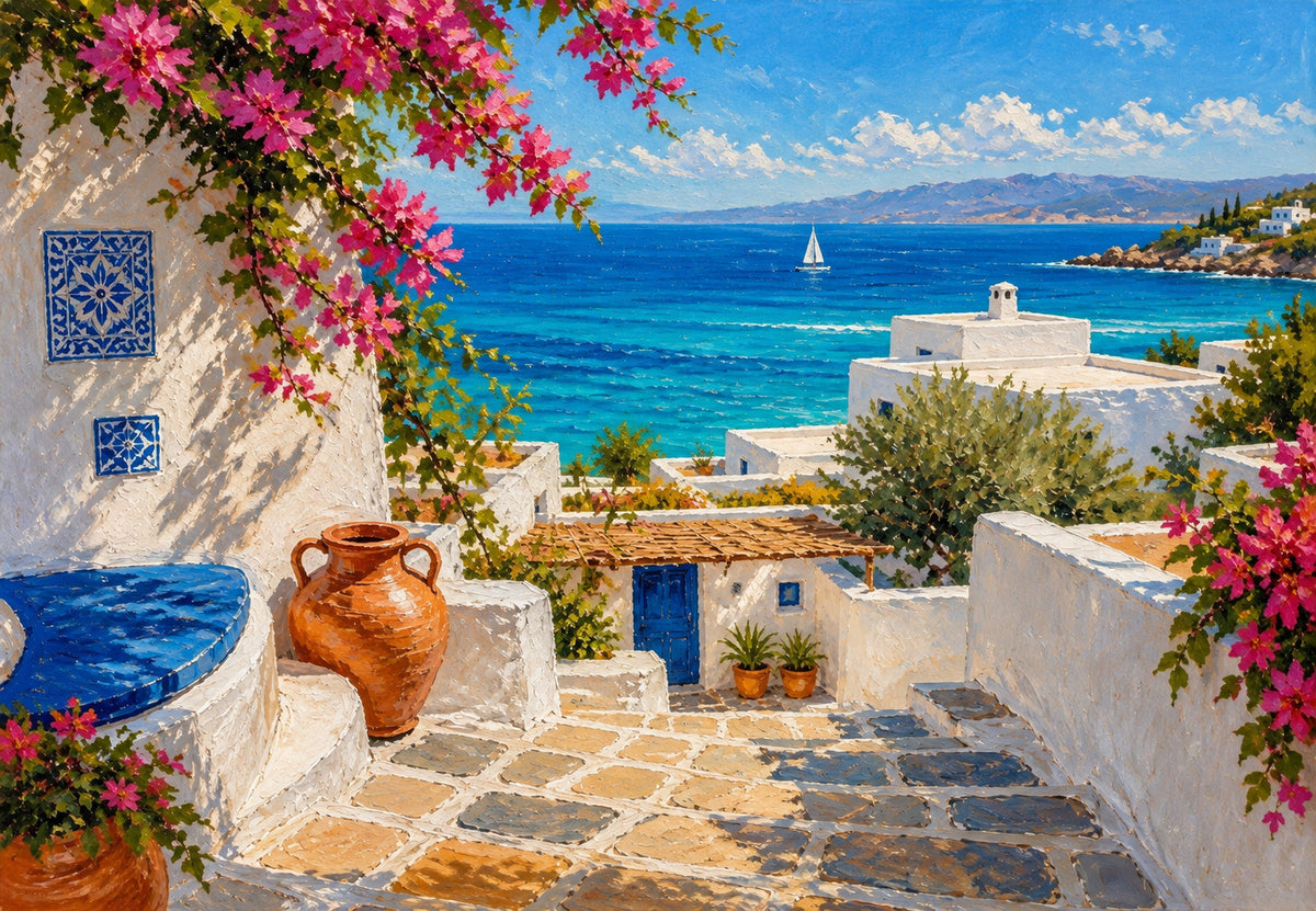 Bouganville sopra la cala (Orizzontale)