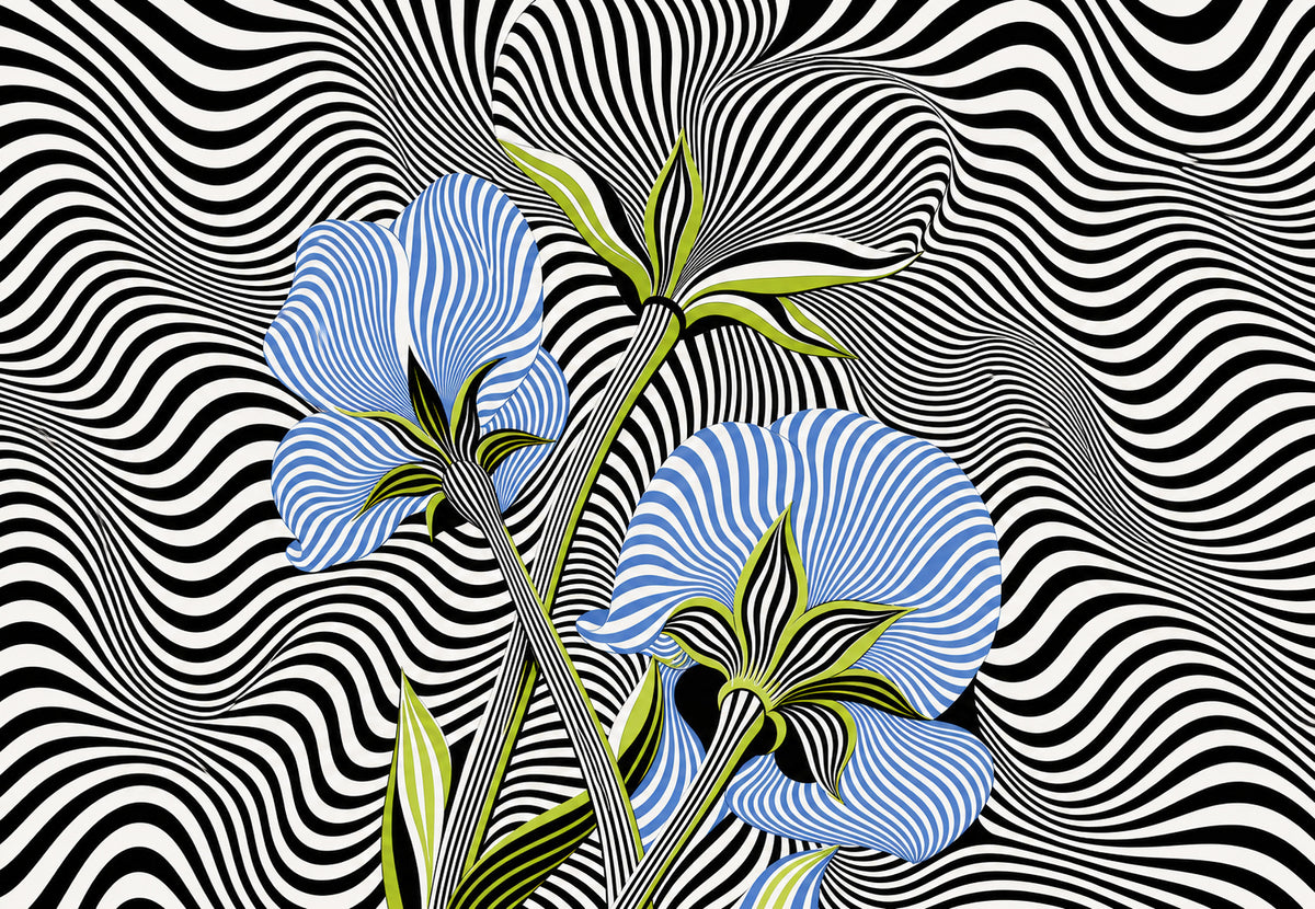 Irises in the Ripples (Landscape)