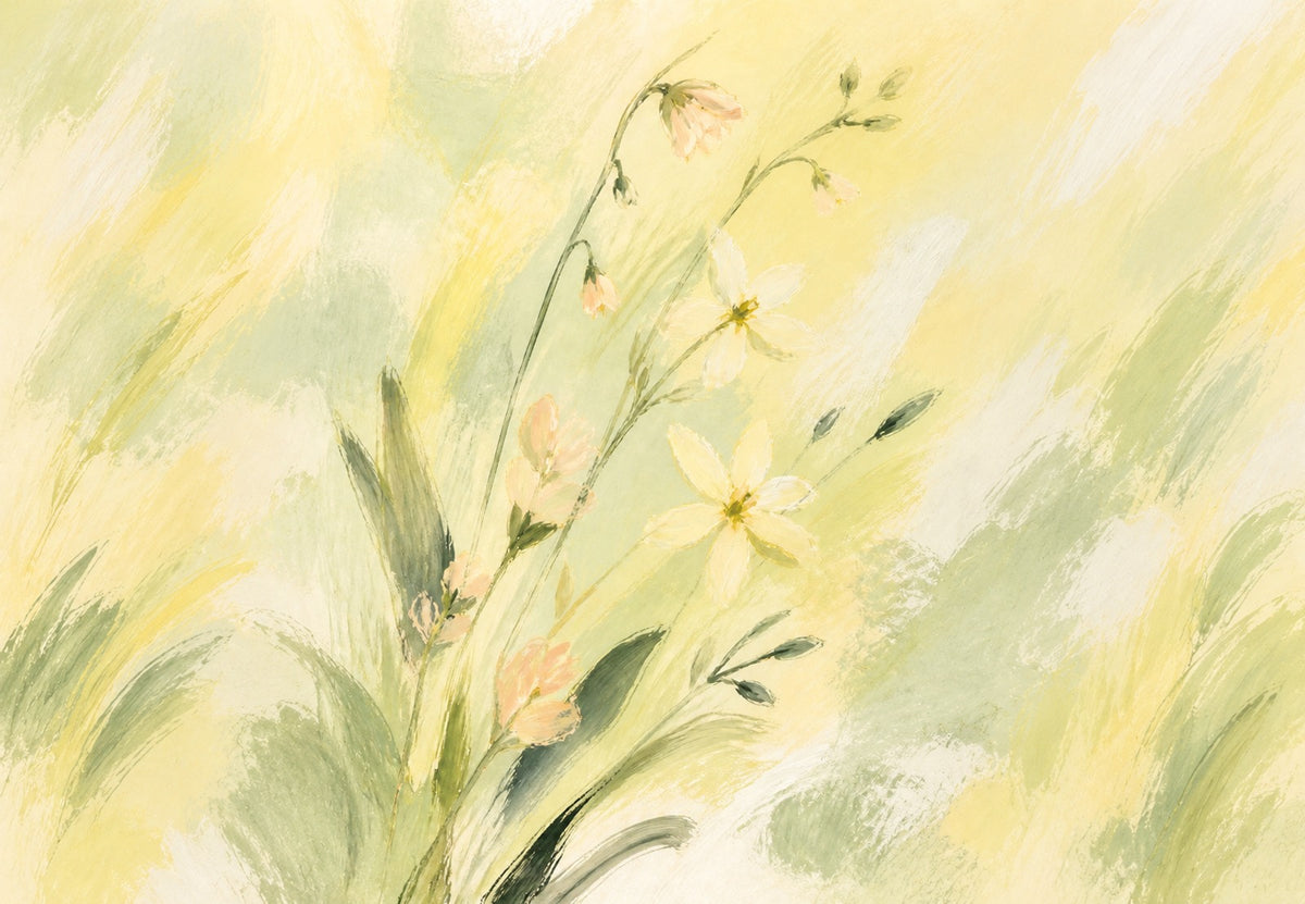 I fiori pallidi nell'erba alta (Orizzontale)
