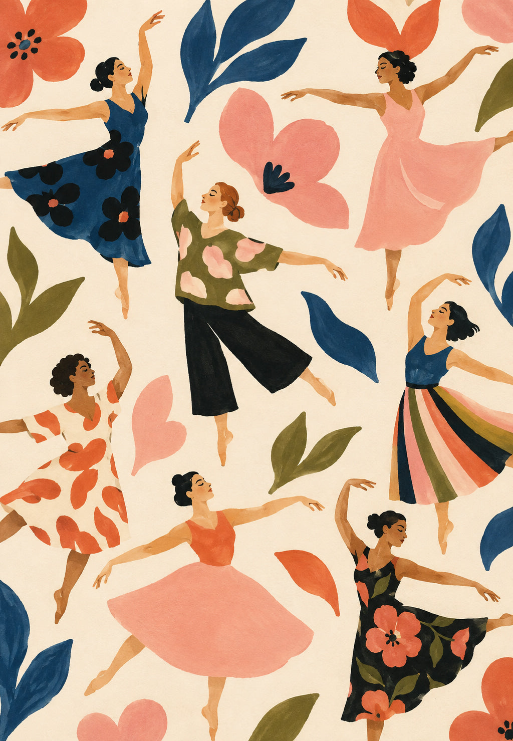Dancers Among the Flowers