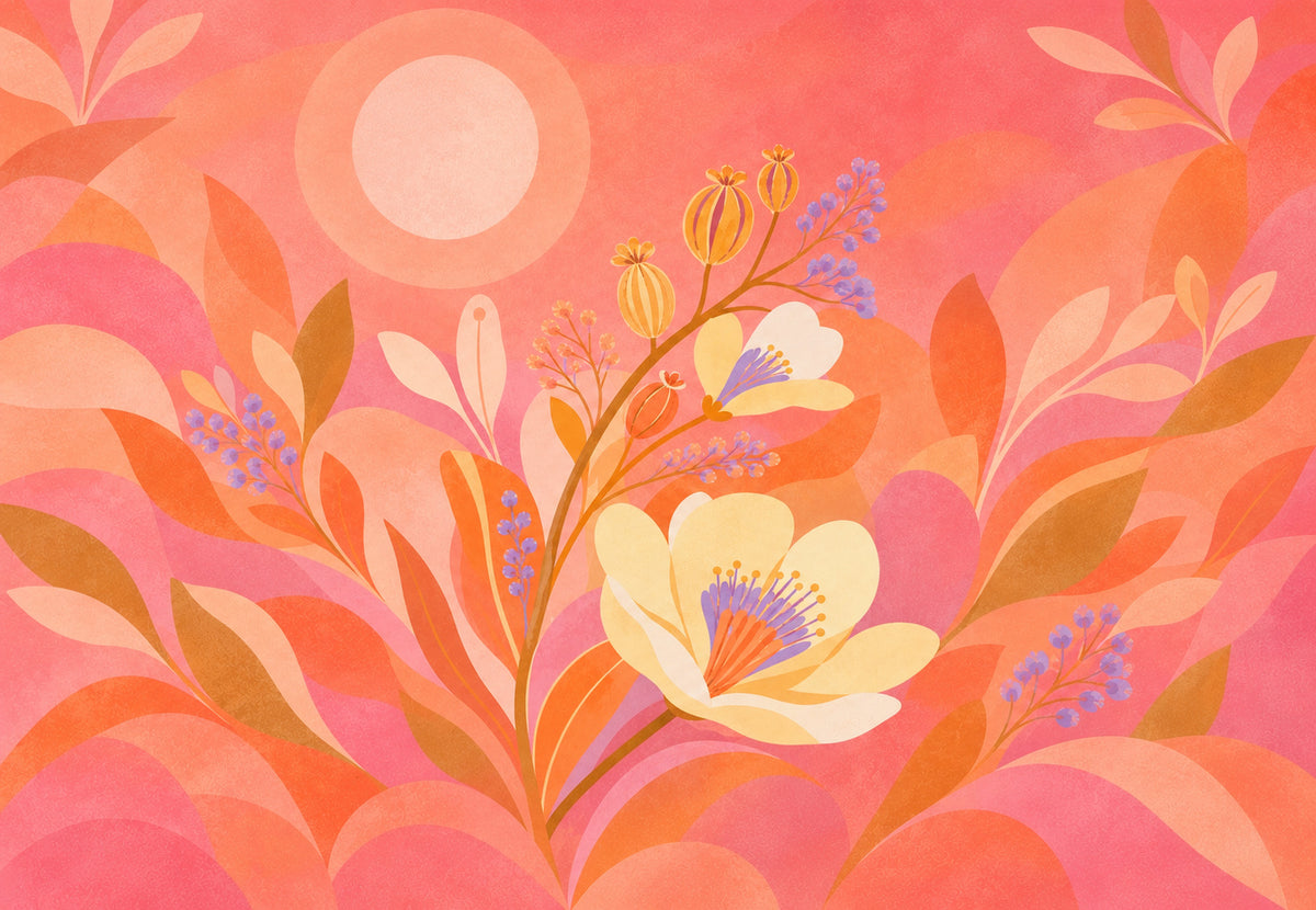Floraison Corail au Soleil (Paysage)