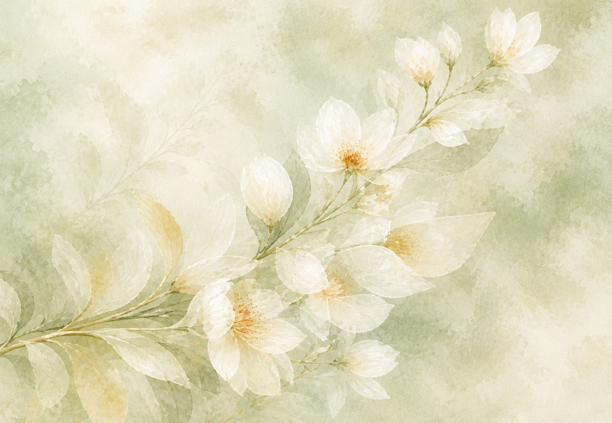 Grenen med vita blommor (Liggande)