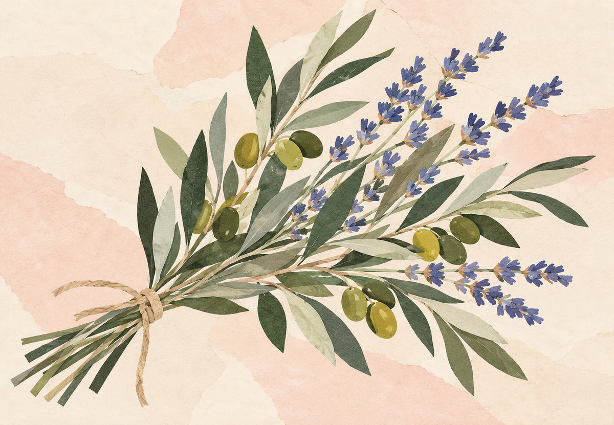 Il mazzo di ulivo e lavanda (Orizzontale)