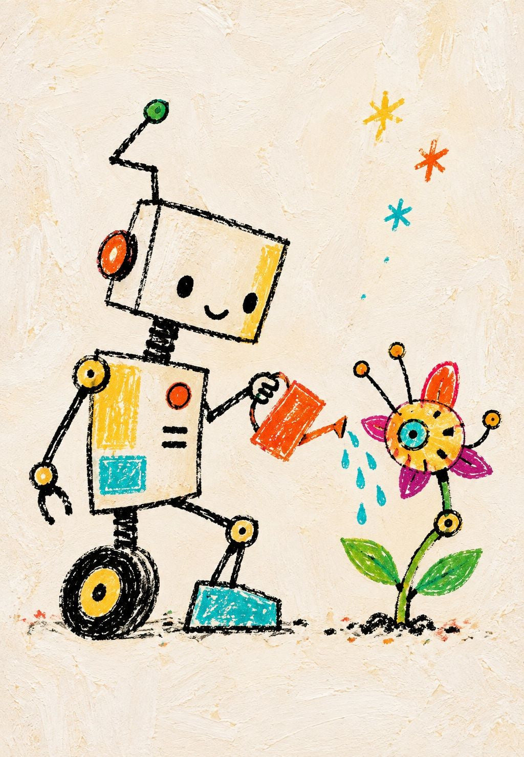 Il robot e il fiore