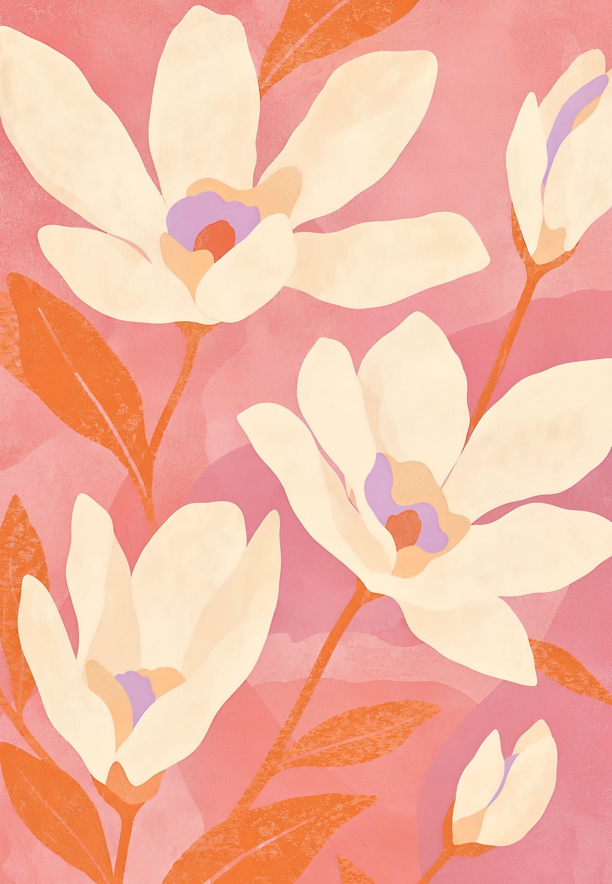 Die Magnolien auf Rosa