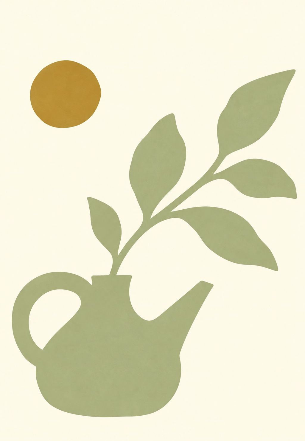 Flowering Teapot Under a Golden Sun