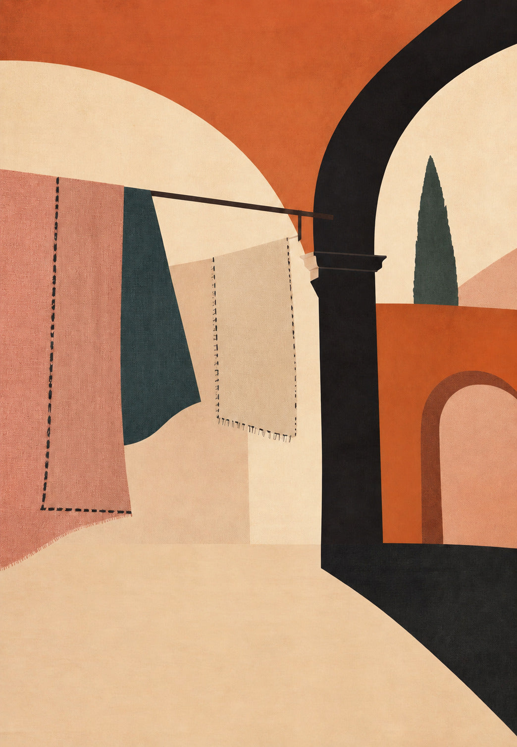Florence - Le linge sous les arcades
