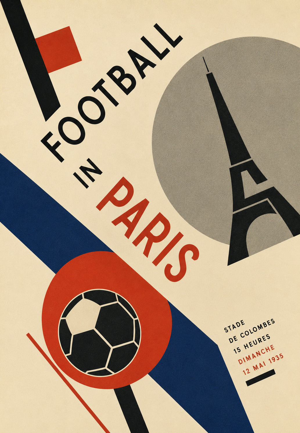 Le ballon en diagonale