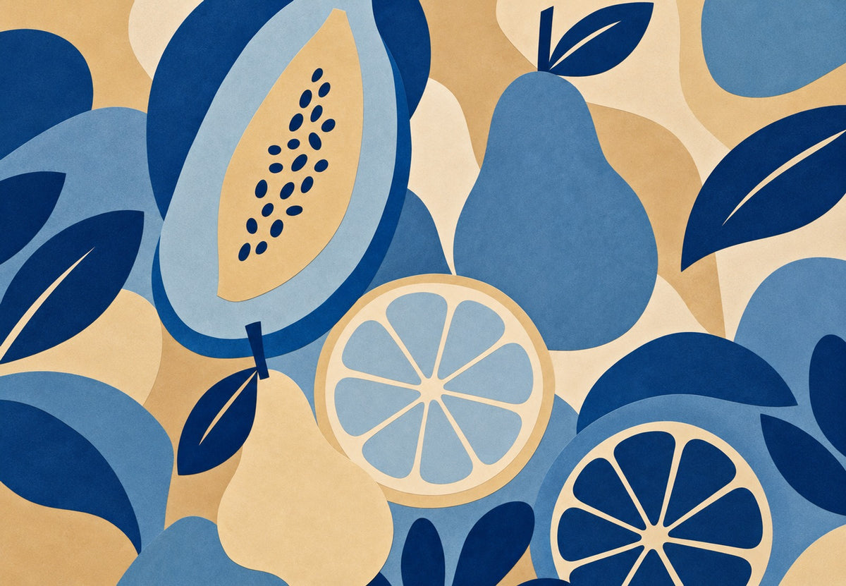 Fruit in cut paper (Landscape)