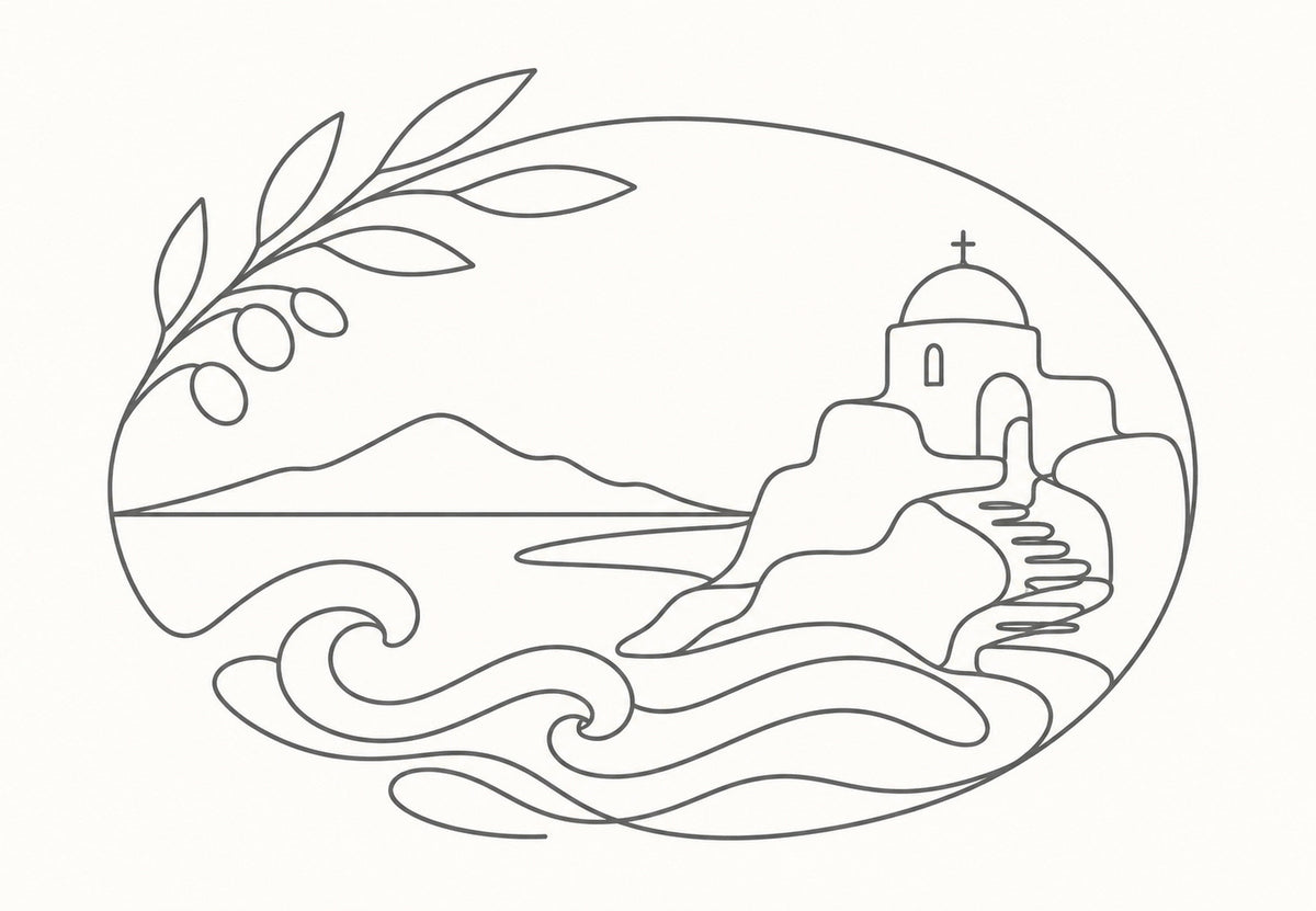 The chapel in one continuous line (Landscape)