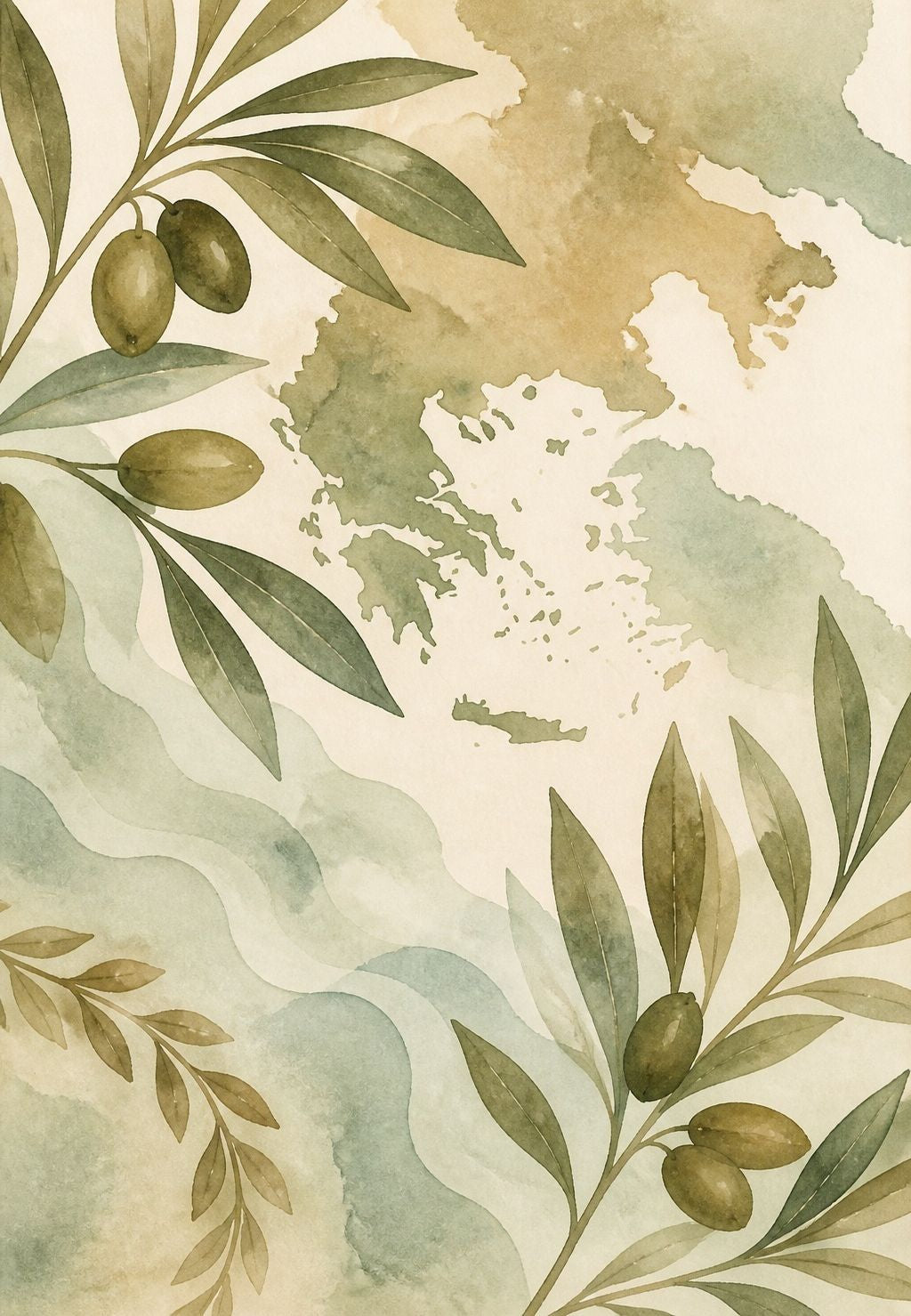 Greece - The map left bare among the olive branches