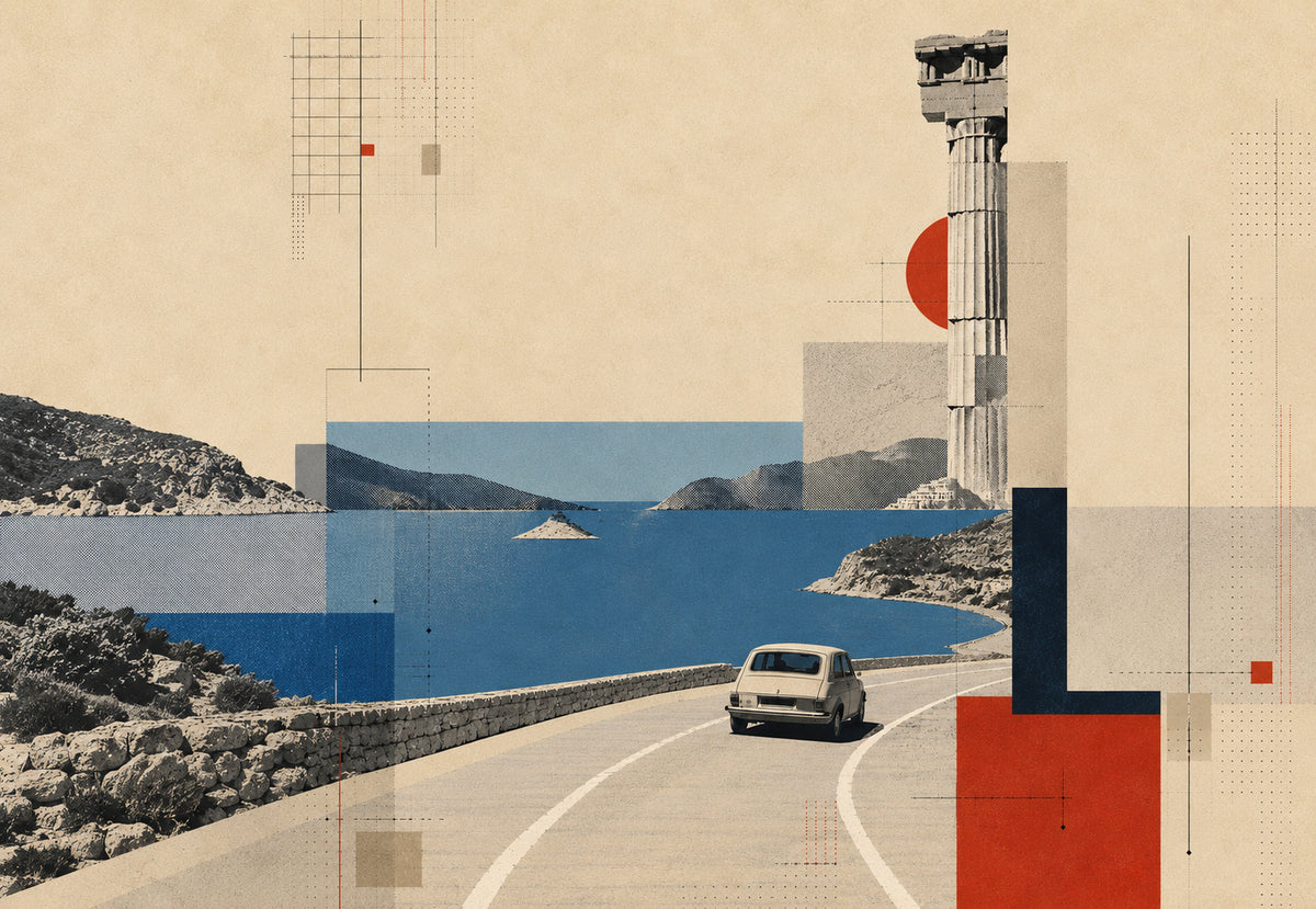 Grèce - La route au-dessus de la mer (Paysage)