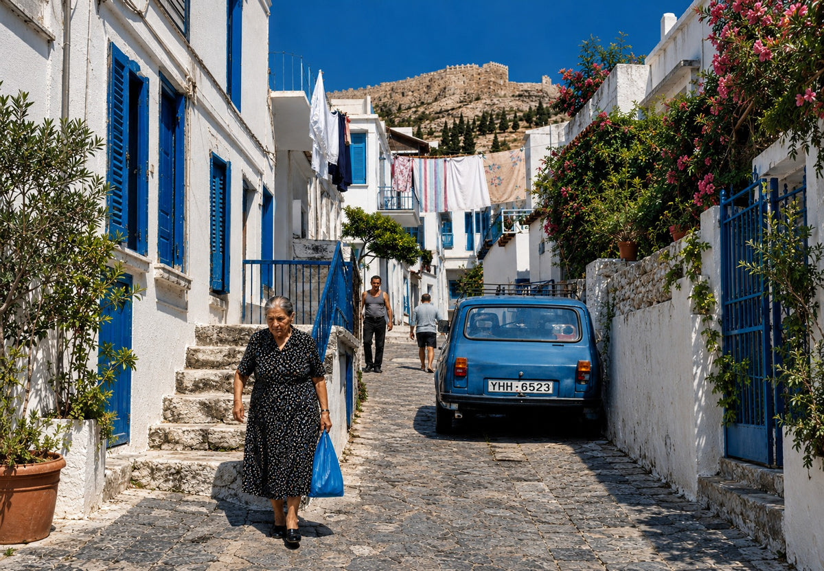 Greece - The lane below the fortress (Landscape)