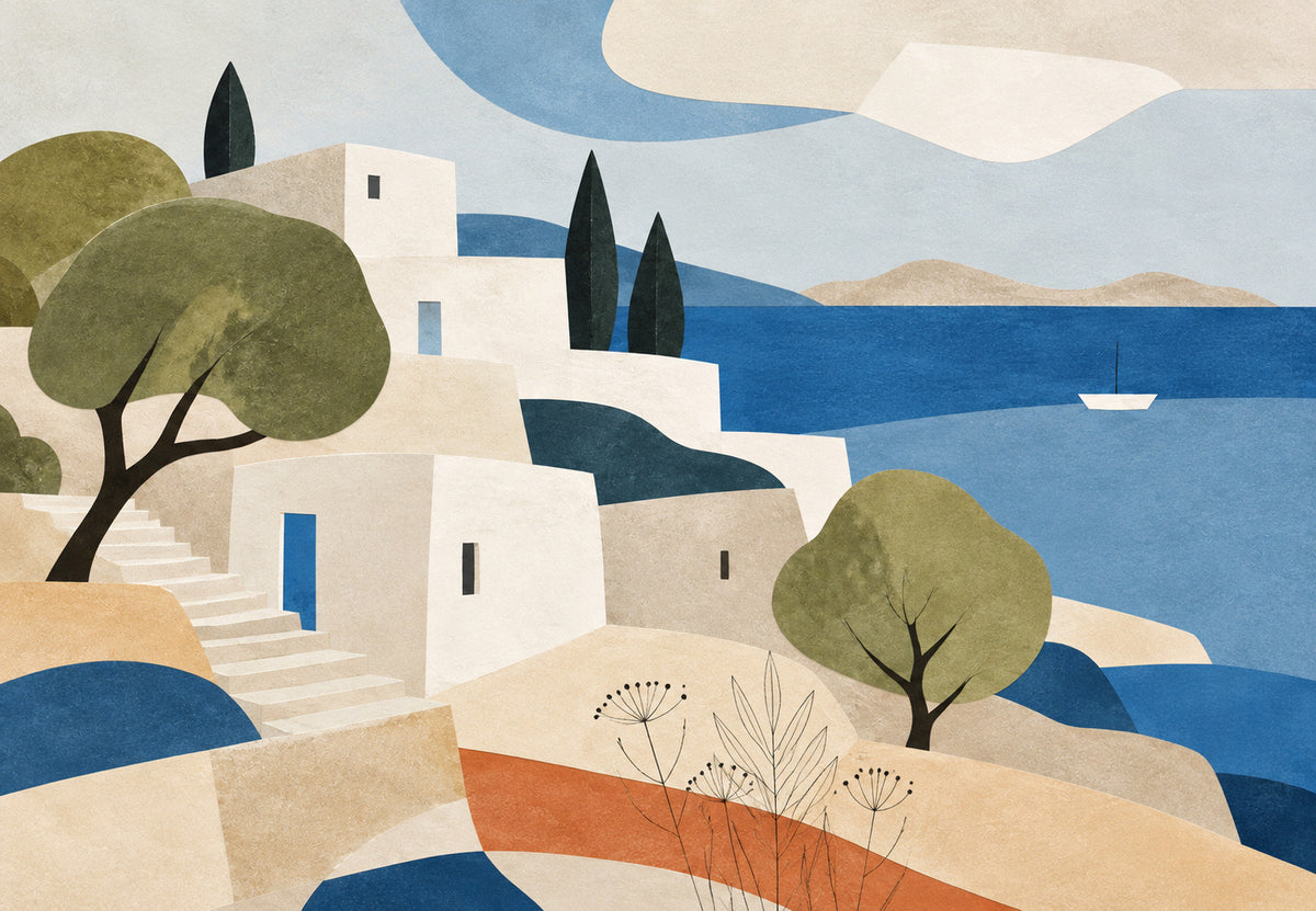 Le village de papier au bord de l'eau (Paysage)