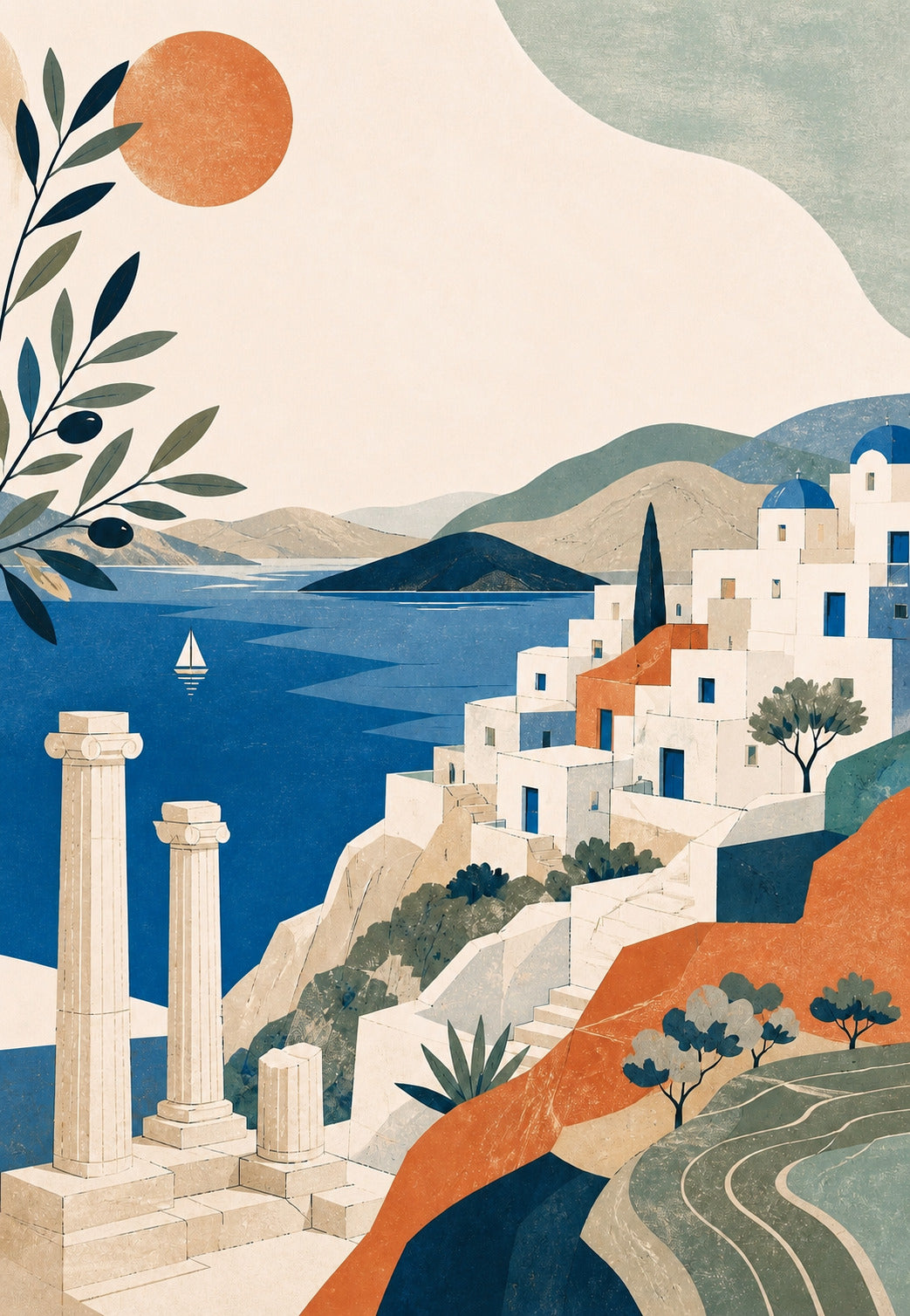 Grecia - Le colonne in riva all'acqua