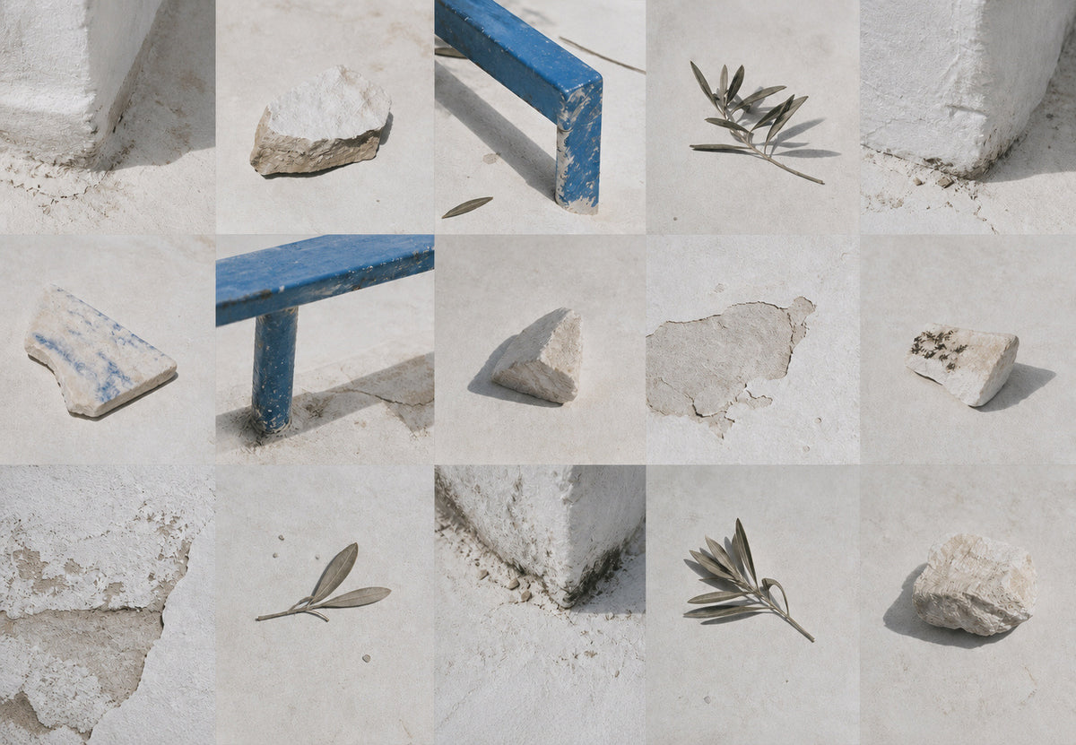 The white stones and the olive sprigs (Landscape)