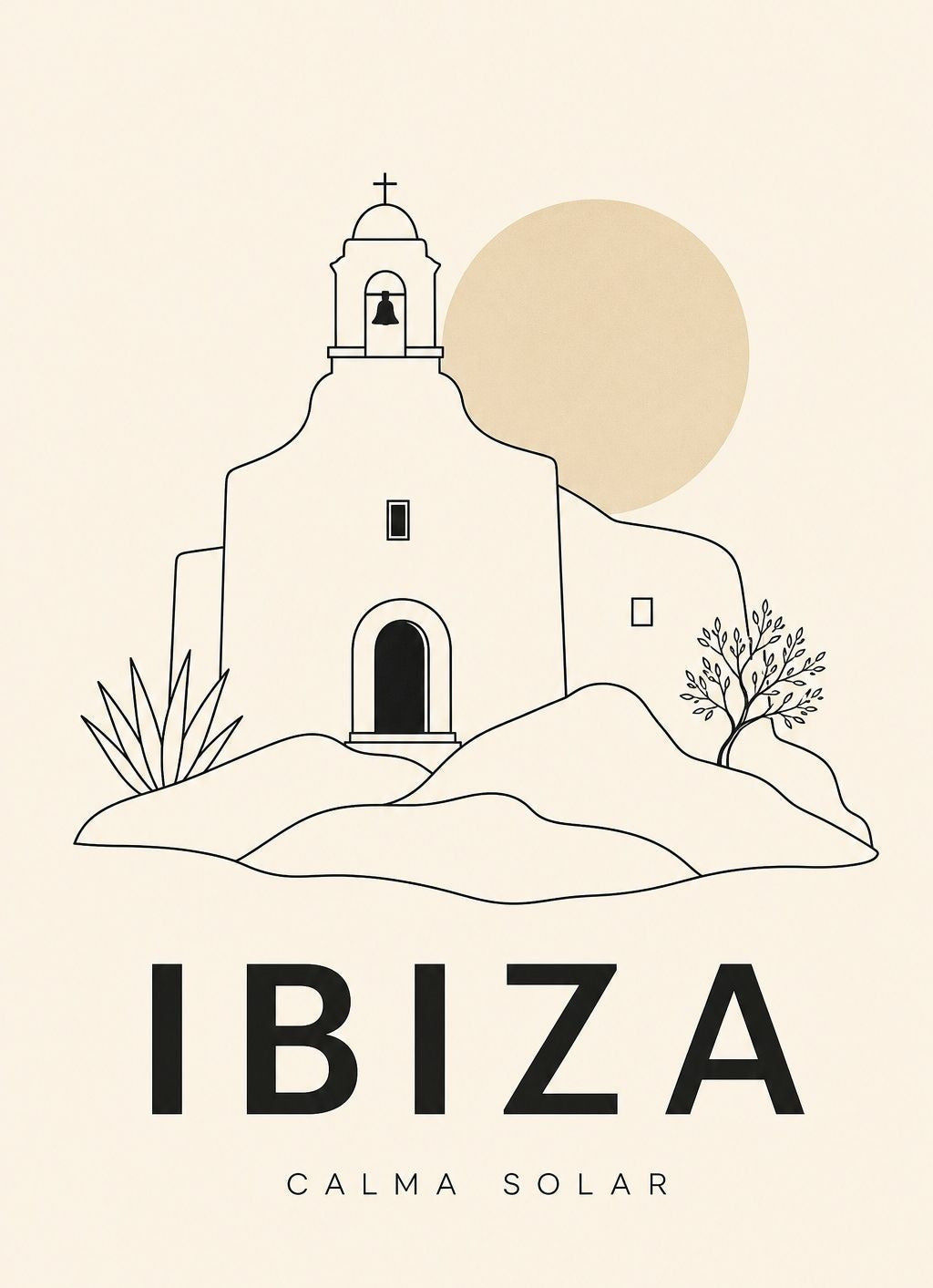 Ibiza - Kirche in feiner Linie