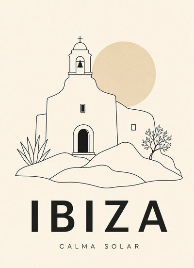Ibiza - Kirche in feiner Linie