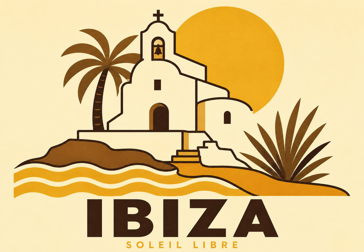 Ibiza - Church under the golden sun (Landscape)