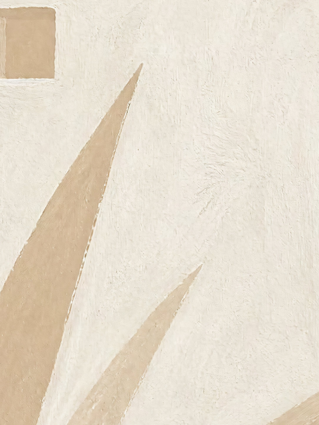 Detail a taille reelle du tirage, affiche ibiza murs blancs et agave