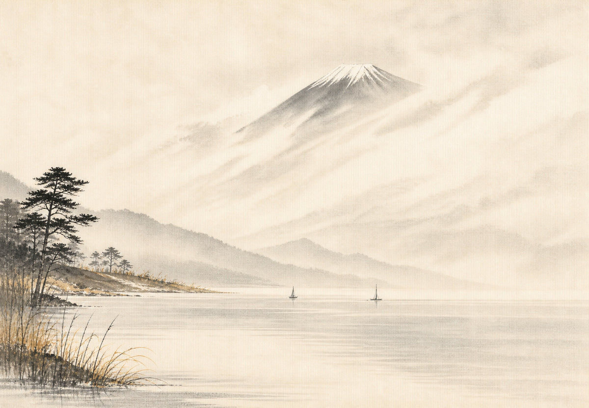Japan - Misty Mount Fuji (Landscape)