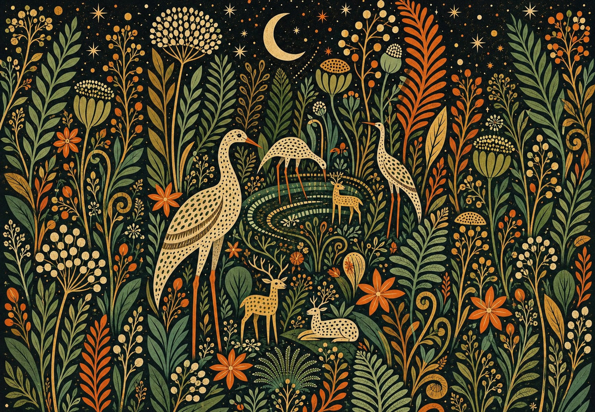 Le jardin de nuit (Paysage)
